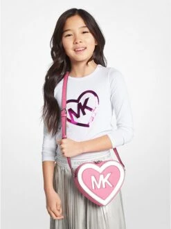 Michael Kors FAUX LEATHER HEART KIDS CROSSBODY BAG -Fashion Comprehensive 10151 0650 5