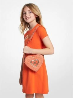 Michael Kors LOGO HEART KIDS CROSSBODY BAG -Fashion Comprehensive 10152 0284 5