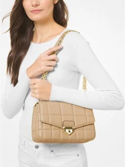 Michael Kors SOHO LARGE QUILTED LEATHER SHOULDER BAG -Fashion Comprehensive 30F0L1SL3L 0220 4