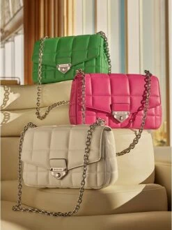 Michael Kors SOHO LARGE QUILTED LEATHER SHOULDER BAG -Fashion Comprehensive 30F0S1SL3L 0319 8