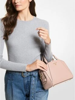 Michael Kors CLEO SMALL SAFFIANO LEATHER SATCHEL -Fashion Comprehensive 30F1G9CS1L 1663 4