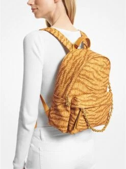 Michael Kors SLATER MEDIUM ANIMAL PRINT LOGO BACKPACK -Fashion Comprehensive 30F2G04B2Y 0771 4
