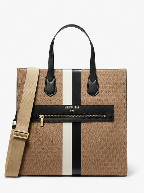 Michael Kors KEMPNER LARGE LOGO STRIPE TOTE BAG 3 Michael Kors KEMPNER LARGE LOGO STRIPE TOTE BAG