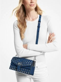 Michael Kors GREENWICH MEDIUM STUDDED SAFFIANO LEATHER SHOULDER BAG -Fashion Comprehensive 30F2SGRL2L 1025 4