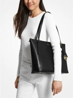 Michael Kors VOYAGER LARGE LEATHER TOTE BAG -Fashion Comprehensive 30H1GV6T7T 0001 4