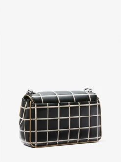 Michael Kors SOHO LARGE CONTRAST TRIM QUILTED FAUX LEATHER SHOULDER BAG -Fashion Comprehensive 30R3S1SL3V 3199 3