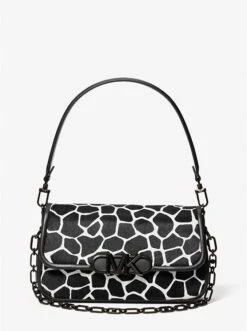 Michael Kors PARKER MEDIUM ANIMAL PRINT CALF HAIR SHOULDER BAG