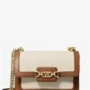 Michael Kors HEATHER LARGE CANVAS AND FAUX LEATHER SHOULDER BAG -Fashion Comprehensive 30S3G7HL3C 1251 1