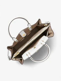 Michael Kors HAMILTON LEGACY LARGE WOVEN LEATHER BELTED SATCHEL -Fashion Comprehensive 30S3G9HS7L 1999 2