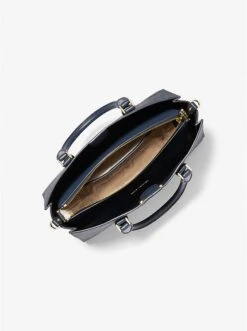 Michael Kors SALLY MEDIUM 2-IN-1 LOGO AND FAUX LEATHER SATCHEL -Fashion Comprehensive 30S3GYDS8B 2068 2