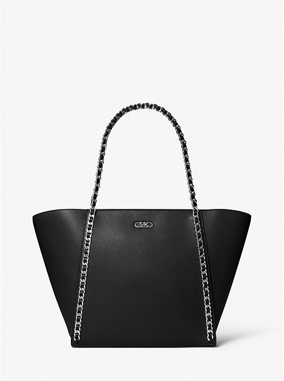 Michael Kors WESTLEY LARGE PEBBLED LEATHER CHAIN-LINK TOTE BAG 3 Michael Kors WESTLEY LARGE PEBBLED LEATHER CHAIN-LINK TOTE BAG