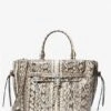 Michael Kors HAMILTON LEGACY LARGE SNAKESKIN BELTED SATCHEL -Fashion Comprehensive 30S3S9HS3L 0121 1