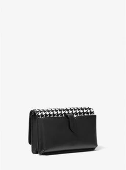 Michael Kors JET SET SMALL HOUNDSTOOTH PRINTED CALF HAIR SMARTPHONE CROSSBODY BAG -Fashion Comprehensive 32F1ST9C5L 0018 3