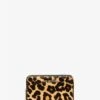Michael Kors SMALL LEOPARD-PRINT CALF HAIR WALLET