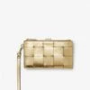 Michael Kors ADELE METALLIC WOVEN LEATHER SMARTPHONE WALLET -Fashion Comprehensive 32S3GJ6W4M 0705 1