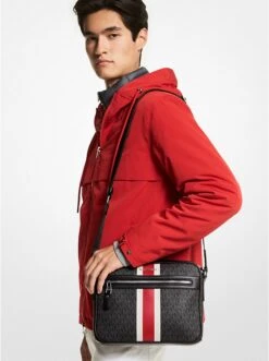 Michael Kors HUDSON LOGO STRIPE CAMERA BAG -Fashion Comprehensive 33F1LHDM2B 2610 4