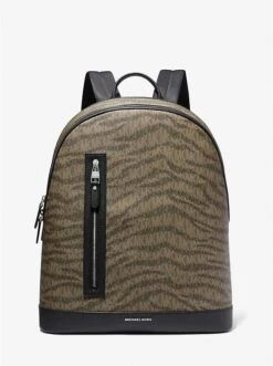 Michael Kors HUDSON SLIM ANIMAL PRINT LOGO BACKPACK
