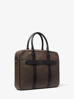 Michael Kors HUDSON LOGO AND LEATHER BRIEFCASE -Fashion Comprehensive 33U1LHDA6B 1228 3