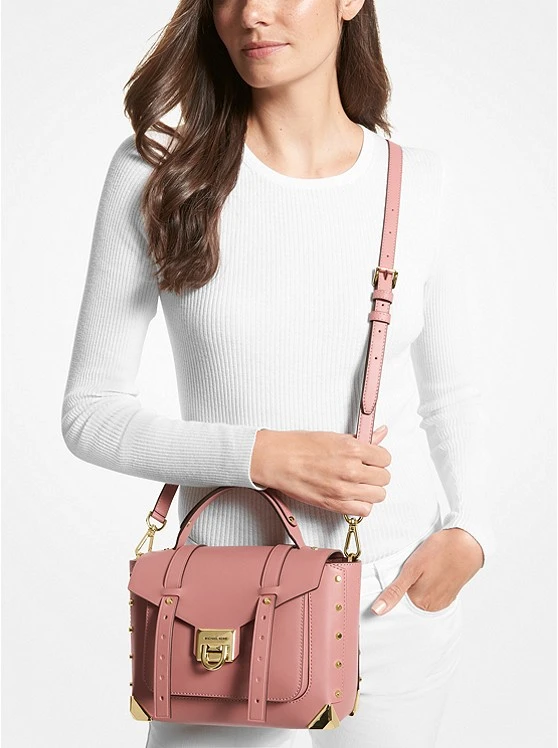 Michael Kors MANHATTAN MEDIUM LEATHER SATCHEL 5 Michael Kors MANHATTAN MEDIUM LEATHER SATCHEL - Image 3