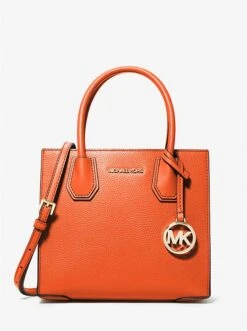 Michael Kors MERCER MEDIUM PEBBLED LEATHER CROSSBODY BAG