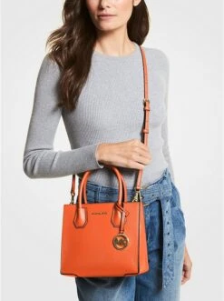 Michael Kors MERCER MEDIUM PEBBLED LEATHER CROSSBODY BAG -Fashion Comprehensive 35S1GM9M2L 0623 3