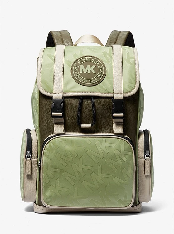 Michael Kors KENT LOGO JACQUARD NYLON UTILITY BACKPACK 3 Michael Kors KENT LOGO JACQUARD NYLON UTILITY BACKPACK