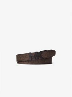 Michael Kors REVERSIBLE LOGO AND LEATHER BELT