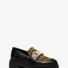 Michael Kors PARKER TIGER PRINT CALF HAIR AND LEATHER LOAFER -Fashion Comprehensive 40F2PKFP1H 0771 1