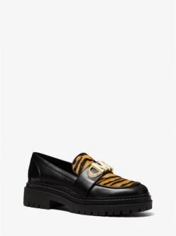 Michael Kors PARKER TIGER PRINT CALF HAIR AND LEATHER LOAFER