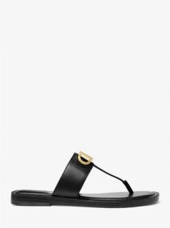 Michael Kors PARKER LEATHER T-STRAP SANDAL -Fashion Comprehensive 40S3PKFS1L 0001 2