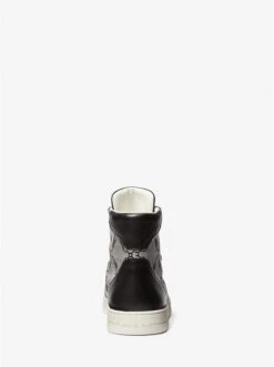 Michael Kors KEATING EMPIRE LOGO JACQUARD AND LEATHER HIGH-TOP SNEAKERS 8 Michael Kors KEATING EMPIRE LOGO JACQUARD AND LEATHER HIGH-TOP SNEAKERS -Fashion Comprehensive 42S3KEFP5Y 0001 4