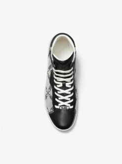 Michael Kors KEATING EMPIRE LOGO JACQUARD AND LEATHER HIGH-TOP SNEAKERS 9 Michael Kors KEATING EMPIRE LOGO JACQUARD AND LEATHER HIGH-TOP SNEAKERS -Fashion Comprehensive 42S3KEFP5Y 0001 5