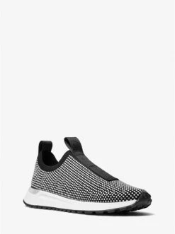 Michael Kors BODIE EMBELLISHED STRETCH KNIT SLIP-ON TRAINER