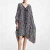 Michael Kors OCELOT SILK CREPE DE CHINE CAFTAN DRESS