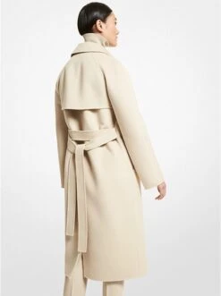 Michael Kors JENNIFER DOUBLE FACE CASHGORA BLEND TRENCH COAT -Fashion Comprehensive 511DKU512 1252 2