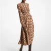 Michael Kors PYTHON PRINT SILK CREPE DE CHINE DRESS -Fashion Comprehensive BD289F0131 0201 1
