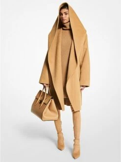 Michael Kors DOUBLE FACE ALPACA HOODED COAT