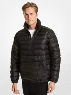 Michael Kors STIRLING PACKABLE QUILTED CIRÉ POPOVER JACKET