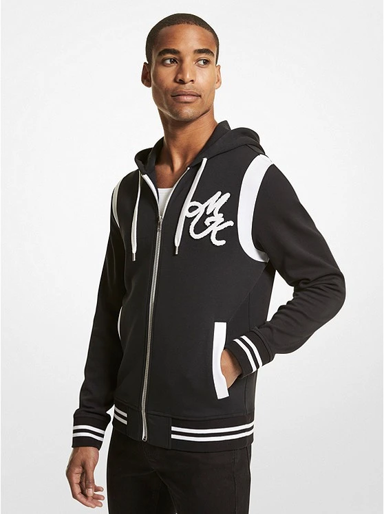 Michael Kors EMBROIDERED JERSEY ZIP-UP HOODIE 3 Michael Kors EMBROIDERED JERSEY ZIP-UP HOODIE