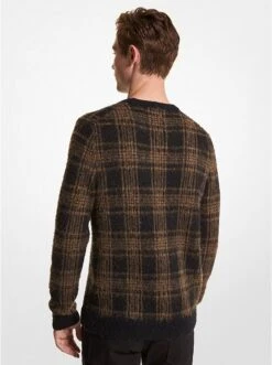 Michael Kors PLAID BRUSHED KNIT SWEATER -Fashion Comprehensive CF2604Q755 0001 2