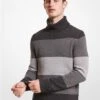 Michael Kors STRIPED NYLON BLEND TURTLENECK SWEATER -Fashion Comprehensive CF2604Y74X 0029 1