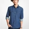 Michael Kors STRETCH DENIM SLIM-FIT SHIRT