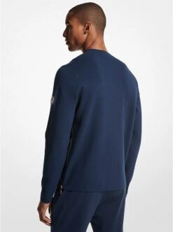 Michael Kors MK X ELLESSE STRIPED LOGO STRETCH VISCOSE SWEATER -Fashion Comprehensive CR3606O2LY 9123 2