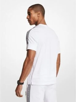 Michael Kors LOGO TAPE COTTON JERSEY T-SHIRT -Fashion Comprehensive CS250Q91V2 0100 2