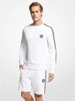 Michael Kors LOGO TAPE COTTON BLEND SWEATSHIRT