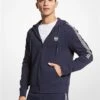 Michael Kors LOGO TAPE COTTON BLEND ZIP-UP HOODIE 2 Michael Kors LOGO TAPE COTTON BLEND ZIP-UP HOODIE -Fashion Comprehensive CS250QD5MF 0436 1