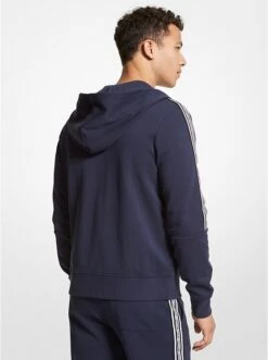 Michael Kors LOGO TAPE COTTON BLEND ZIP-UP HOODIE -Fashion Comprehensive CS250QD5MF 0436 2
