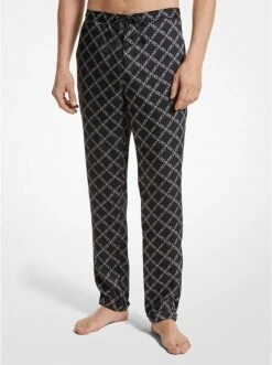 Michael Kors EMPIRE LOGO PRINT WOVEN PAJAMA PANTS