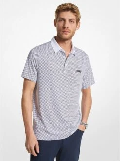 Michael Kors GOLF PRINTED STRETCH JERSEY POLO SHIRT