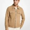 Michael Kors SUEDE ZIP-UP TRUCKER JACKET -Fashion Comprehensive CS3800W4R4 0250 1